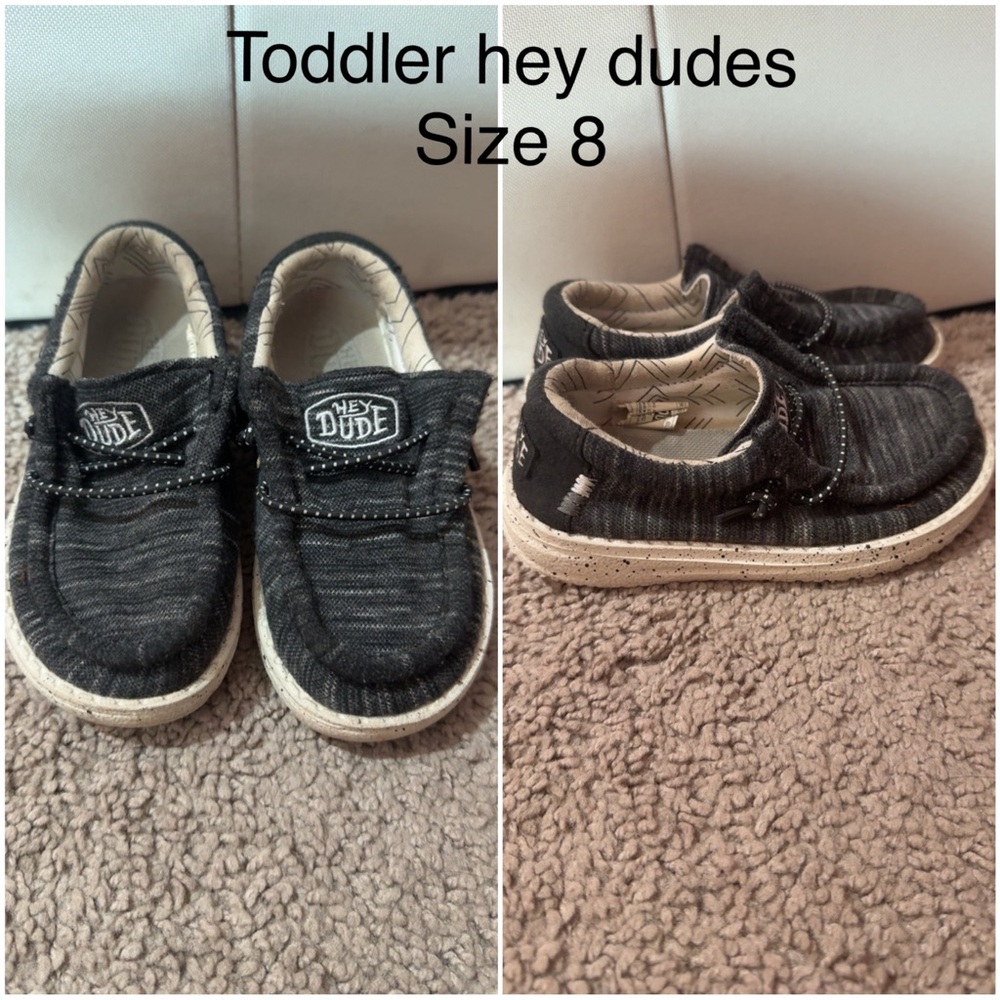 Hey Dude Kids Moccasins - Black and Cream
